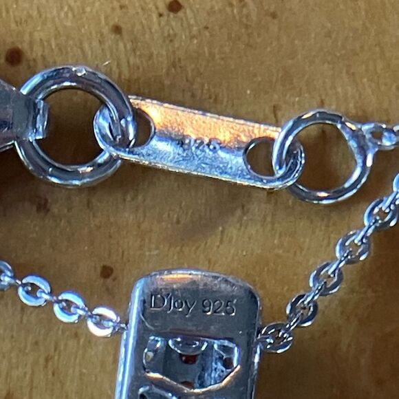 Natural Yooperlite Red Garnet Sterling Silver Necklace - Picture 5 of 9